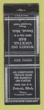 Matchbook Cover - Wood's Inn Cocktail Bar Detroit MI WORN