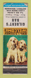 Matchbook Cover - Gilbert's Bar Detroit MI WEAR