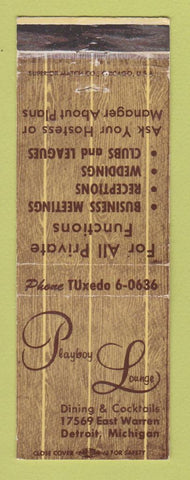 Matchbook Cover - Playboy Lounge Detroit MI WEAR