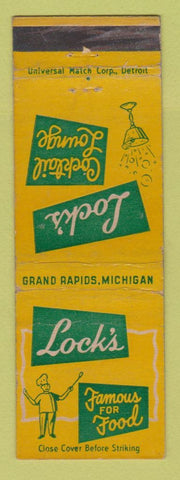 Matchbook Cover - Lock's Cocktail Lounge Restaurant Grand Rapids MI WEAR