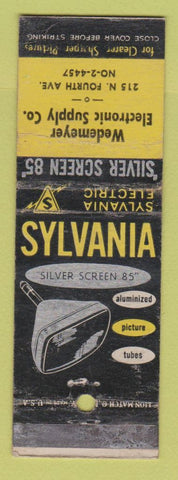 Matchbook Cover - Sylvania TV Wedemeyer Electric Supply WEAR