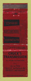 Matchbook Cover - Chuck's Transmission  Detroit MI WEAR