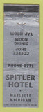 Matchbook Cover - Spitler Hotel Marlette MI WORN