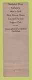 Matchbook Cover - The Pantlind Hotel Grand Rapids MI WEAR