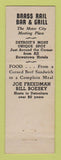 Matchbook Cover - The Brass Rail Detroit MI WEAR