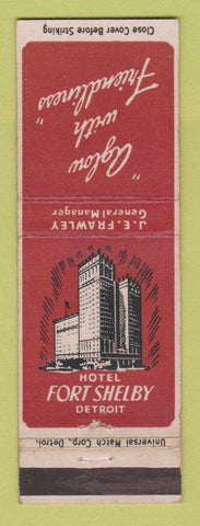 Matchbook Cover - Hotel Fort Shelby Detroit MI