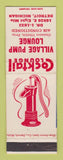 Matchbook Cover - Village Pump Lounge Detroit MI