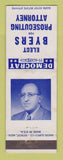 Matchbook Cover - Byers for Prosecuting Attorney Detroit? MI