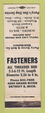 Matchbook Cover - Perry's Fasteners Detroit MI Screw and Bolt WEAR