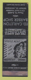 Matchbook Cover - Ed Carleton Barber Shop Detroit MI