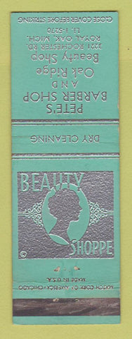 Matchbook Cover - Pete's Barber Shop Royal Oak MI