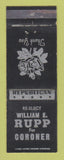 Matchbook Cover - William Rupp Coroner Election Detroit? WEAR