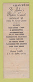 Matchbook Cover - St John's Motor Court Kearney NE WEAR