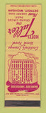 Matchbook Cover - Hotel Tuller Detroit MI