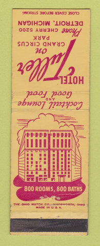 Matchbook Cover - Hotel Tuller Detroit MI