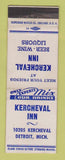 Matchbook Cover - Kercheval Inn Detroit MI