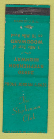 Matchbook Cover - Stephenson Club Detroit MI WEAR