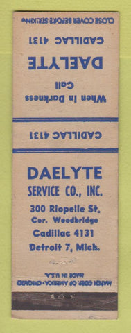 Matchbook Cover - Daelyte Service Detroit MI Painting Window Washing WEAR