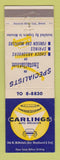 Matchbook Cover - Carlins Shocks Spring Repair Detroit MI