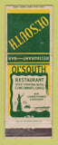 Matchbook Cover - Ol South Restaurant Cincinnati OH WEAR