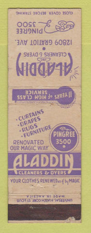 Matchbook Cover - Aladdin Cleaners Dyers Detroit MI WEAR