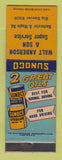 Matchbook Cover - Sunoco oil gas Walt Anderson Troy? MI