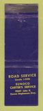 Matchbook Cover - Road Service Sunoco oil gas Detroit MI WORN