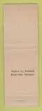 Matchbook Cover - Road Service Sunoco oil gas Detroit MI WORN