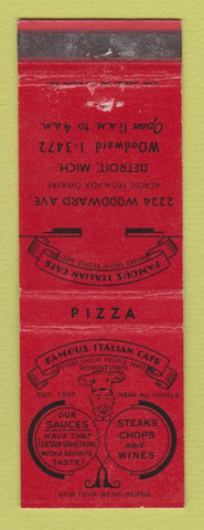 Matchbook Cover - Famous Italian Cafe Detroit MI