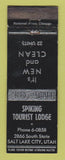 Matchbook Cover - Spking Tourist Lodge Salt Lake City UT