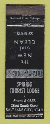 Matchbook Cover - Spking Tourist Lodge Salt Lake City UT