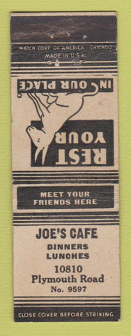Matchbook Cover - Joe's Cafe Detroit? MI