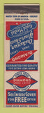 Matchbook Cover - Diamond Shoe Laces Chicago Heights IL