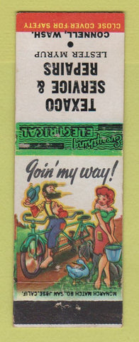 Matchbook Cover - Texaco Service oil gas Connell WA hillbilly