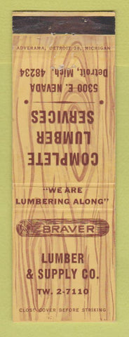 Matchbook Cover - Braver Lumber Detroit MI