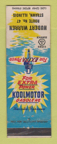 Matchbook Cover - Cities oil gas Hubert Warren Strawn IL