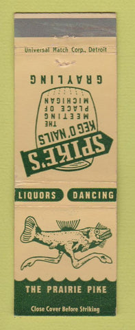 Matchbook Cover - Spikes Keg O Nails Grayling MI Prairie Pike