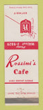 Matchbook Cover - Rossini's Cafe Detroit MI