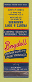 Matchbook Cover - Boydell Paint Products Frentz Hardware Royal Oak MI