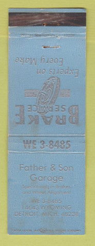 Matchbook Cover - Father and Son Garage Detroit MI WEAR