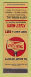 Matchbook Cover - Fleet Wing oil gas Smith Motors Plymuth MI