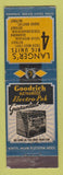 Matchbook Cover - Goodrich Car Battery Langer's Detroit Dearborn MI