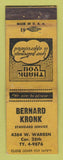 Matchbook Cover - Bernard Kronk Standard oil gas Detroit MI WEAR