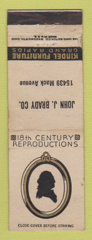Matchbook Cover - John Brady Kindel Furniture Grand Rapids MI WEAR