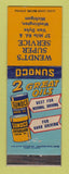 Matchbook Cover - Sunoco oil gas Wendt's Washingotn MI WEAR