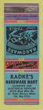 Matchbook Cover - Radke's Hardware Mart St Clair Shores MI