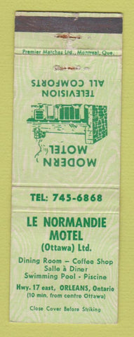Matchbook Cover - Le Normandie Motel Orleans ON