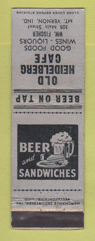 Matchbook Cover - Old Heidelberg Cafe Mount Vernon IN MERCHANTS