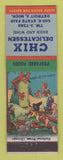 Matchbook Cover - Chix Deli Detroit MI hillbilly