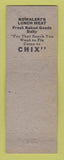 Matchbook Cover - Chix Deli Detroit MI hillbilly